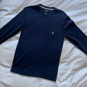 Polo Ralph Lauren Navy blue waffle knit thermal